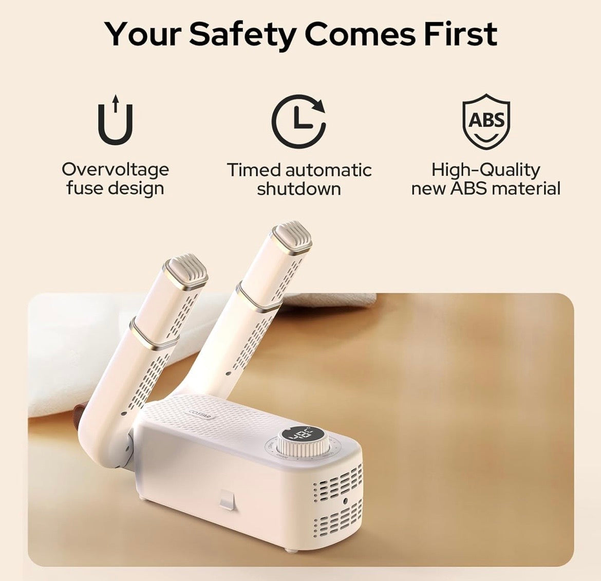 Smart Electric Shoe Dryer with Dual Air Arms